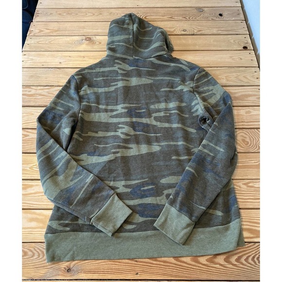 NEW Alternative Earth Kansas Jayhawks Camo Hoodie Size XL Green Full Zip - Picture 2 of 9